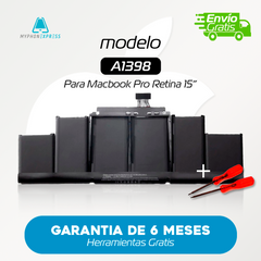 Bateria Macbook Pro Retina 15” A 1398 (Año 2013-2014-2015)
