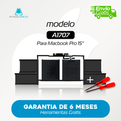 Batería para MacBook Pro Retina 15” Touch Bar A 1707 (Año 2016-2017)