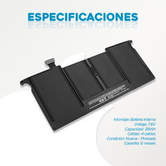 Bateria Macbook Air 11” A 1370- 1465 (Año 2011- 2015) - Phonex