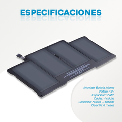 Bateria Macbook Air 13” A1369-A1466 (Año 2010-2017) - Phonex