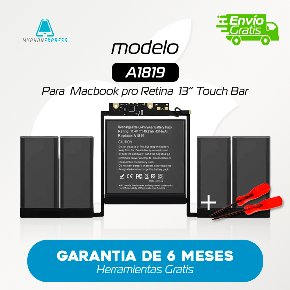 Batería para MacBook Pro Retina 13” Touch Bar A 1706 (Año 2016-2017)