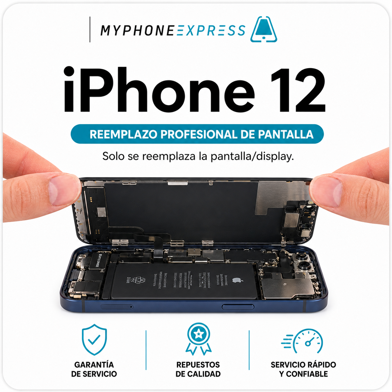 Cambio de pantalla iPhone 12 / 12 Pro en Providencia - My Phone Express