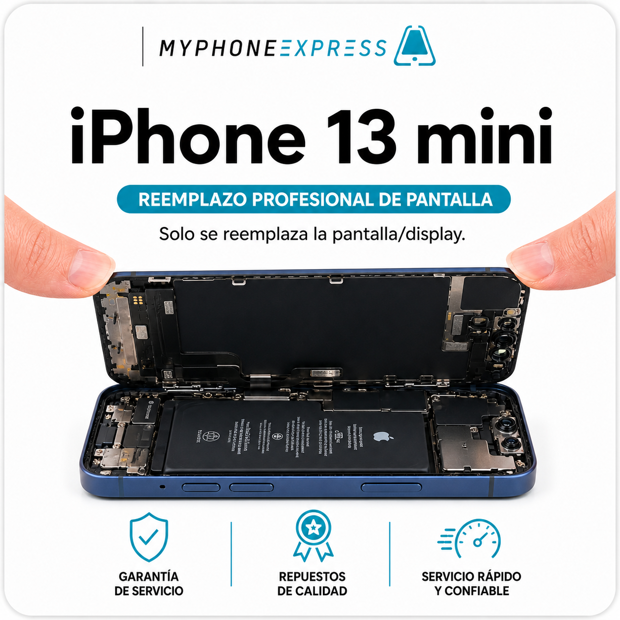 Cambio de pantalla iPhone 13 Mini en Providencia - Phonex