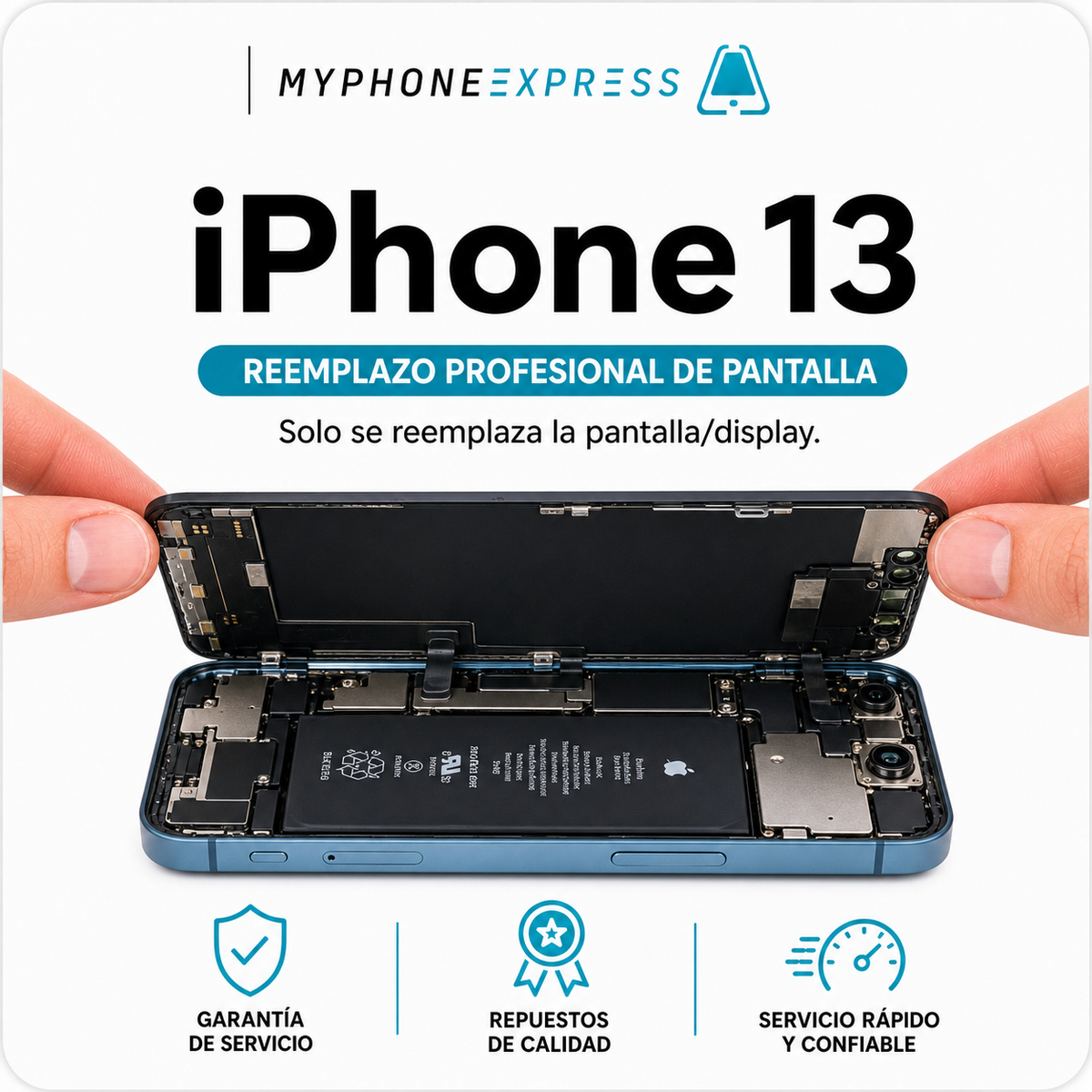 Cambio de pantalla iPhone 13 en Providencia - My Phone Express