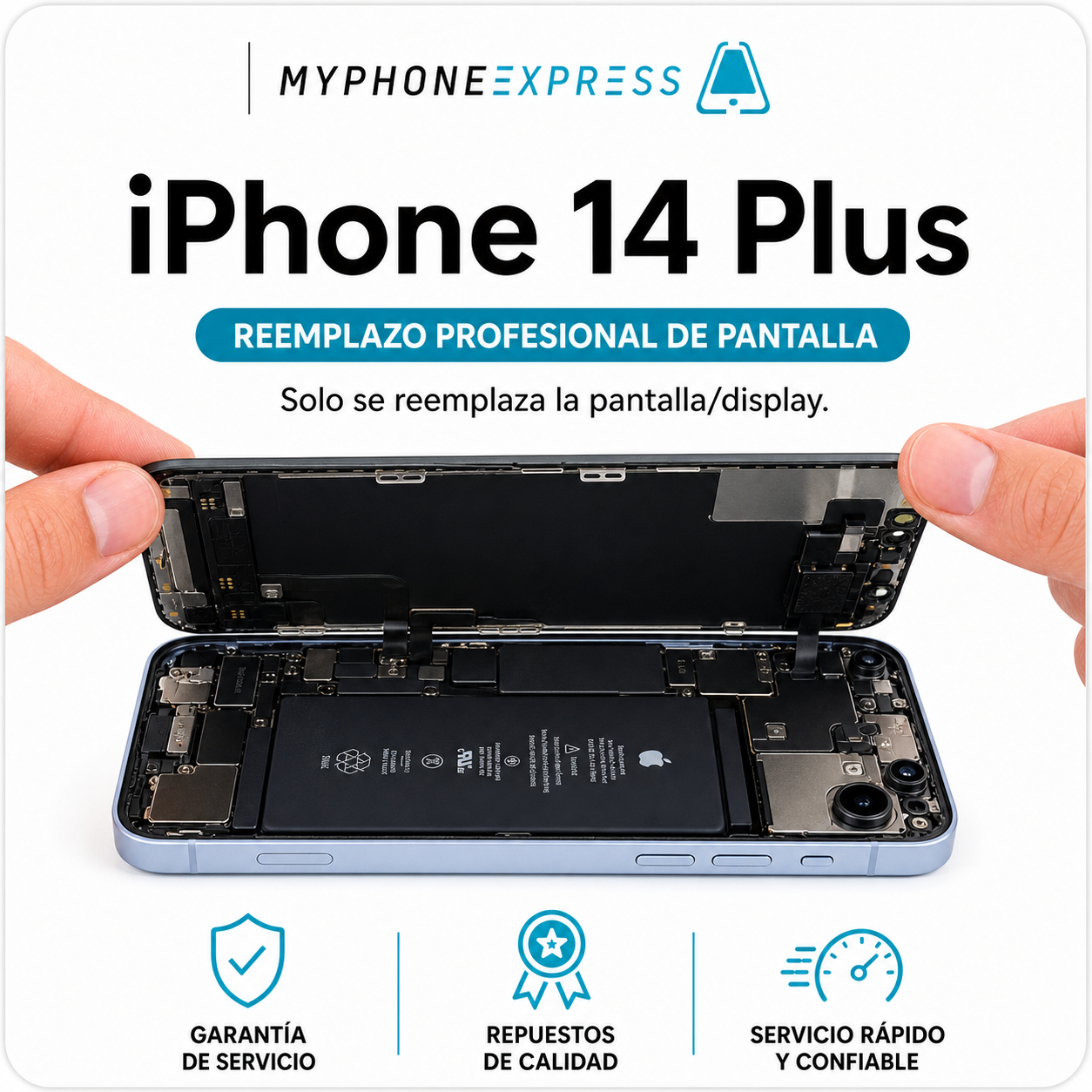 Cambio de pantalla iPhone 14 Plus en Providencia - Phonex