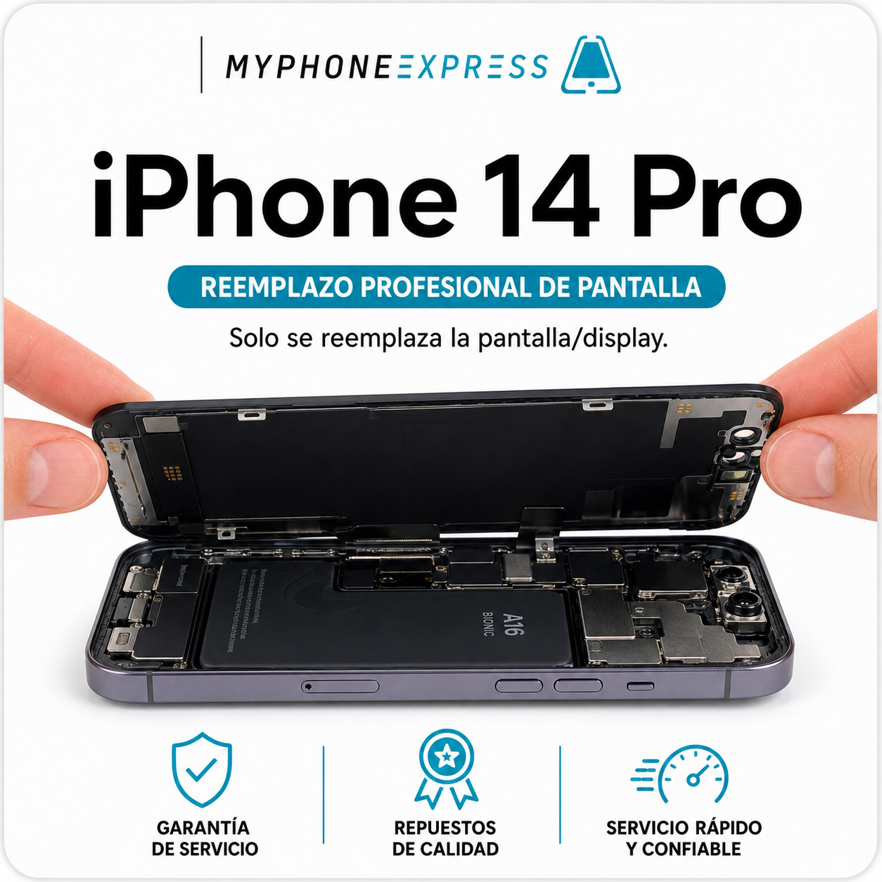 Cambio de pantalla iPhone 14 Pro en Providencia - Phonex