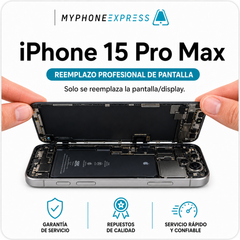 Cambio de pantalla iPhone 15 Pro Max en Providencia - Phonex