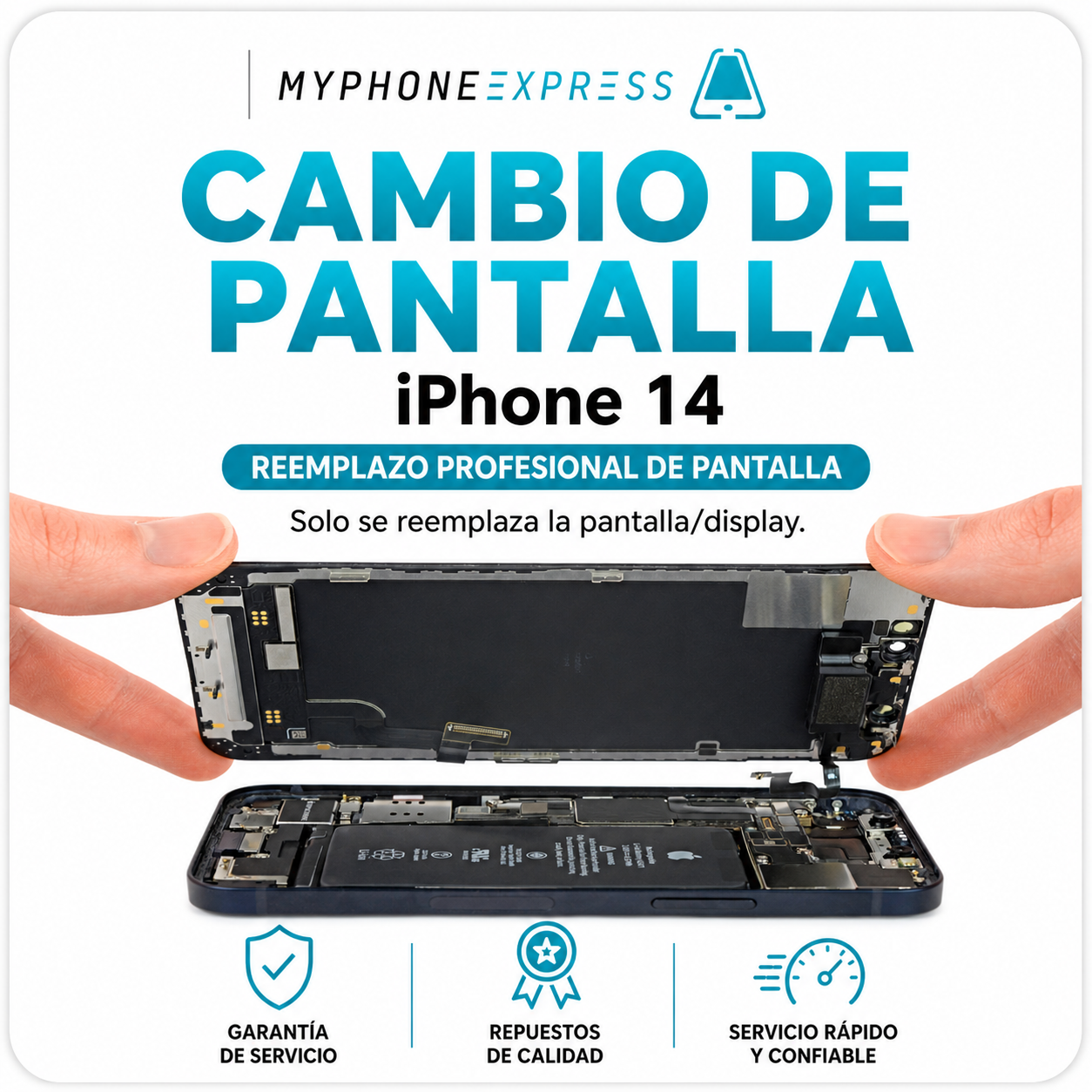 Cambio de pantalla iPhone 14 en Providencia - Phonex